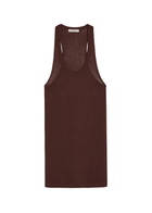 Lemaire Scoop-neck Fine-knit Mini Dress Brown