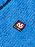 66 North - Hrannar Logo-Appliquéd Waffle-Knit Polartec® Alpha® Half-Zip Sweatshirt - Blue
