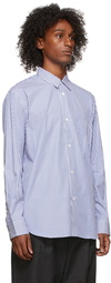 Comme des Garçons Homme Blue & White Stripe Stylized Logo Shirt