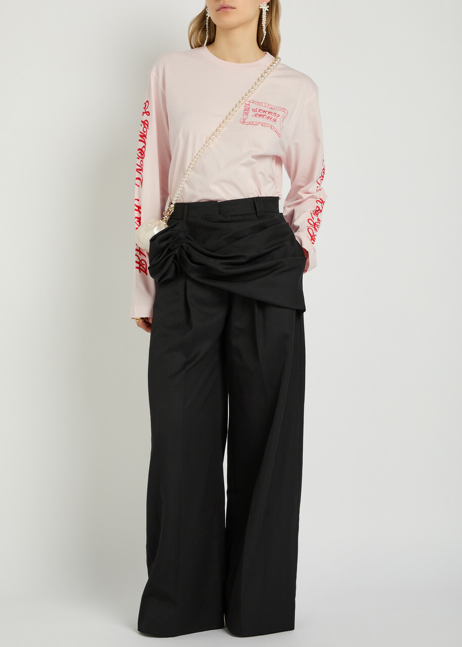 Simone Rocha Pillowcase Printed Cotton T-shirt Pink