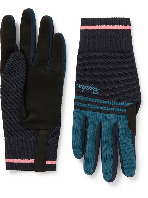 Photo: Rapha - Jacquard-Knit AX® Suede Cycling Gloves - Blue