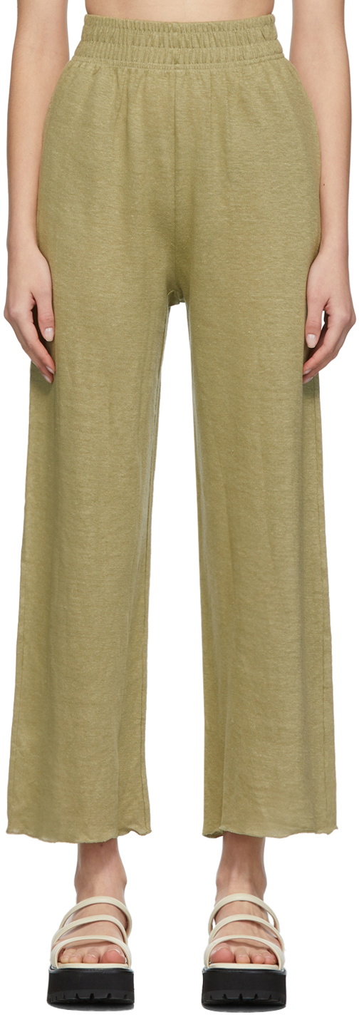 Missing You Already Green Linen Relax Lounge Pants