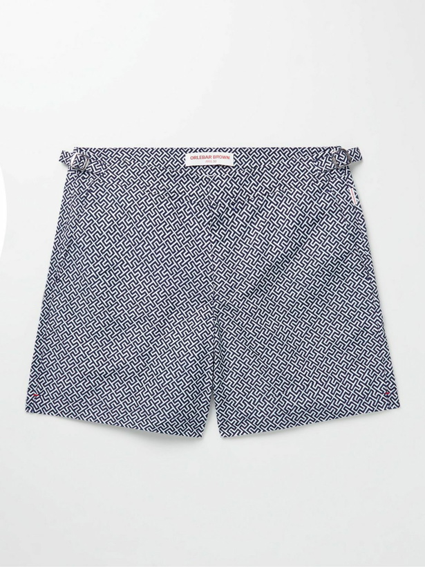 Photo: Orlebar Brown - Bulldog Straight-Leg Mid-Length Printed Swim Shorts - Blue