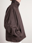ssstein - Leather-Trimmed Cotton Jacket - Brown