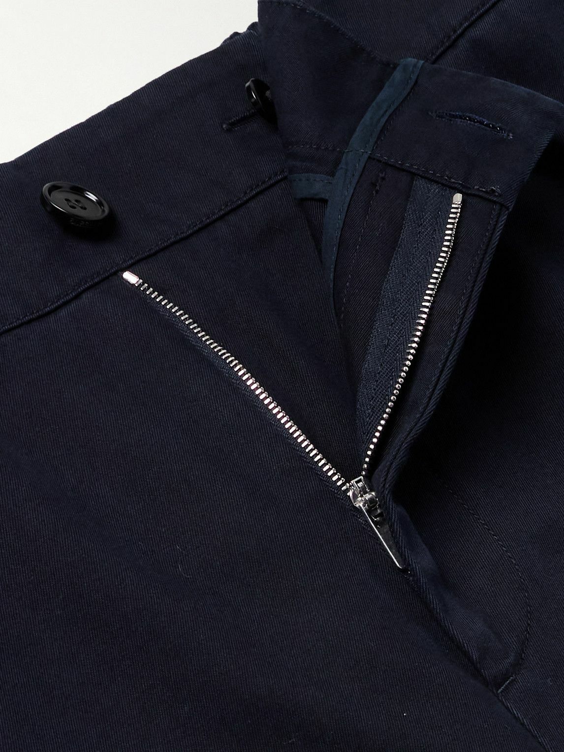 Burberry - Straight-Leg Cotton-Twill Trousers - Blue