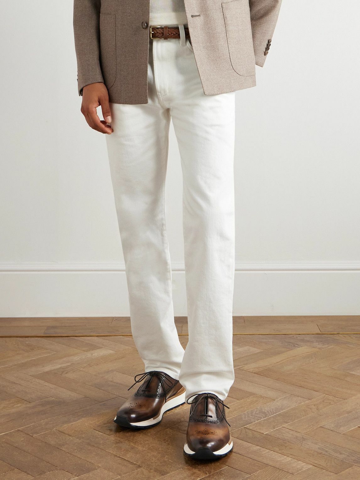 Berluti - Fast Track Venezia Leather Oxford Sneakers - Brown