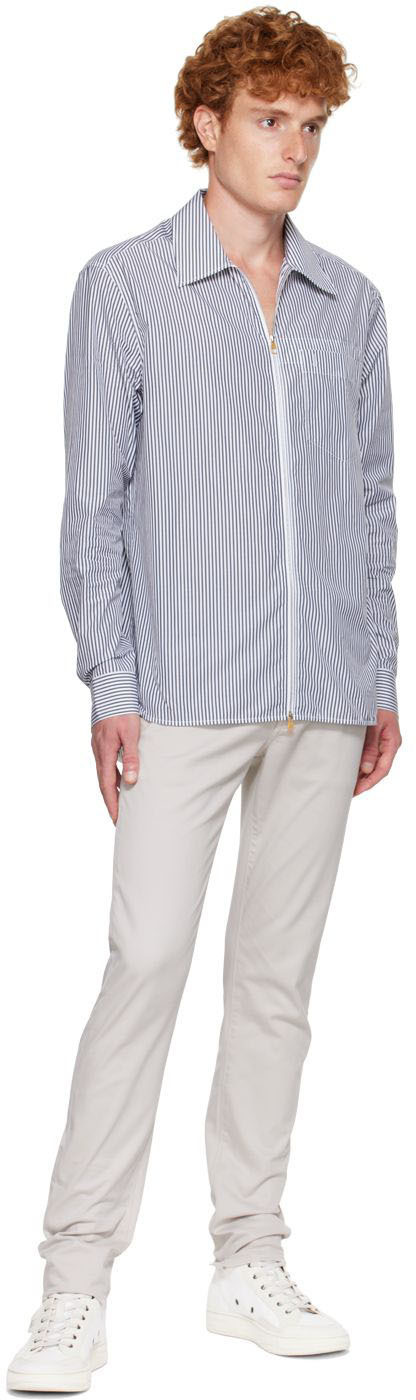 Dunhill White Canvas Court Sneakers