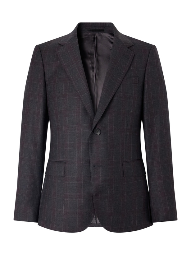 Photo: Mr P. - Checked Wool Suit Jacket - Gray