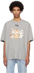VTMNTS Gray Cute Cat T-Shirt