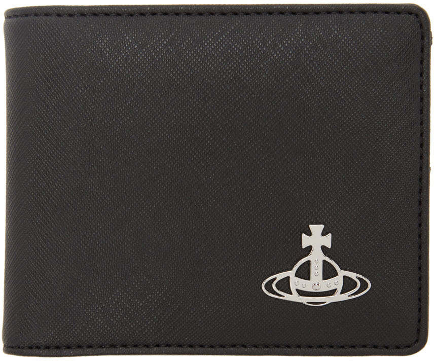 Vivienne Westwood Black Derby Classic Bifold Wallet Vivienne