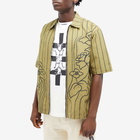 MARKET Men's Flowerbed Zip Work Shirt in Olive