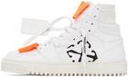 Off-White White & Orange 3.0 Off Court Sneakers