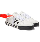 Off-White - Logo-Appliquéd Full-Grain Leather Sneakers - White