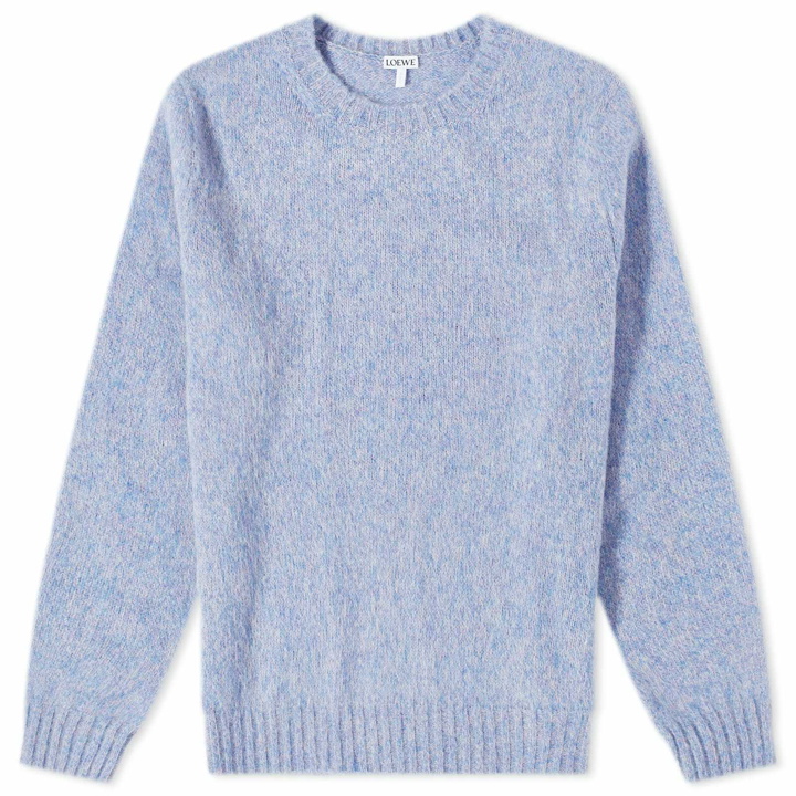 Photo: Loewe Men's Brushed Crew Knit in Pink/Blue