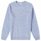 Loewe Men's Brushed Crew Knit in Pink/Blue