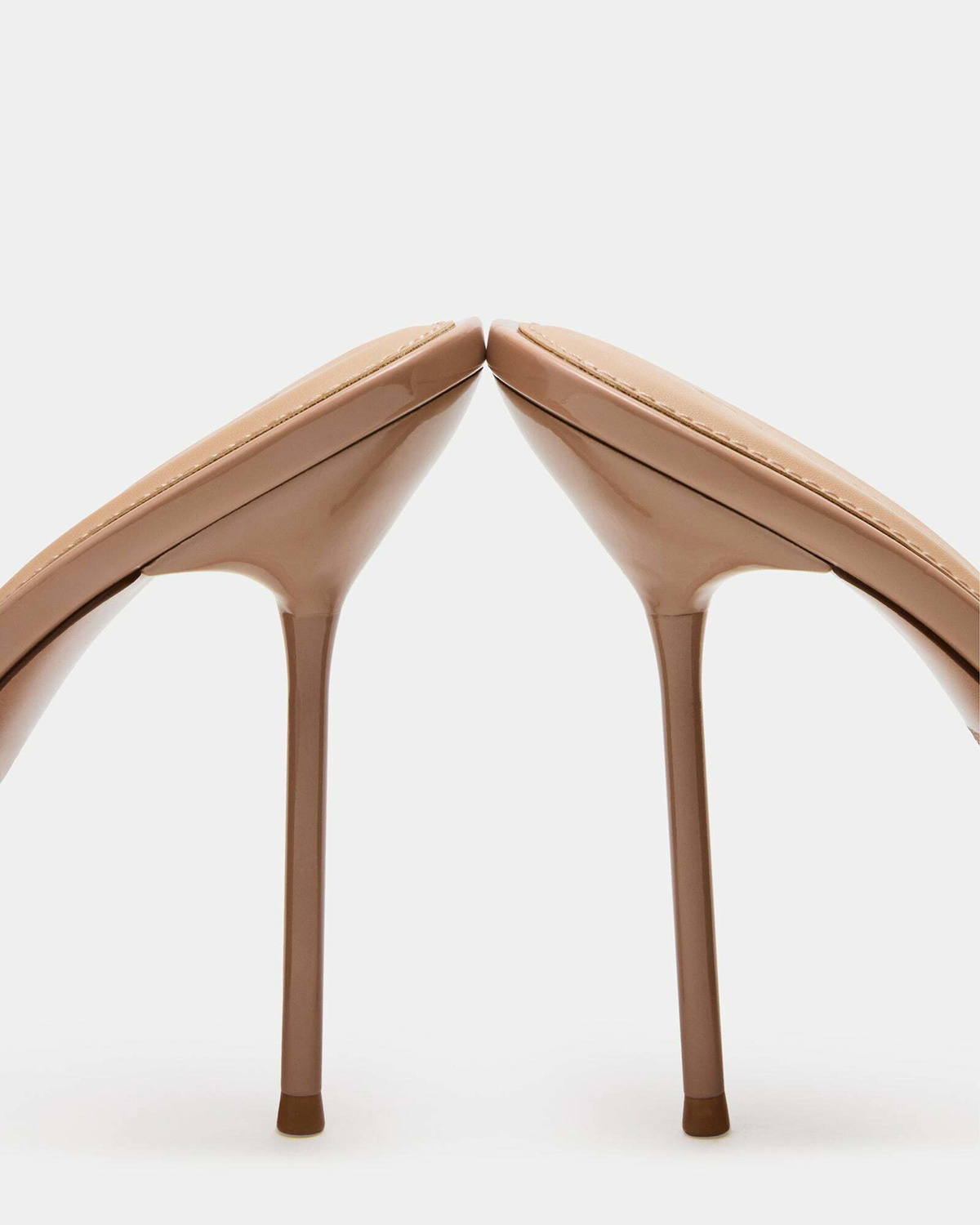 Steve Madden Davina Heels in Tan Patent