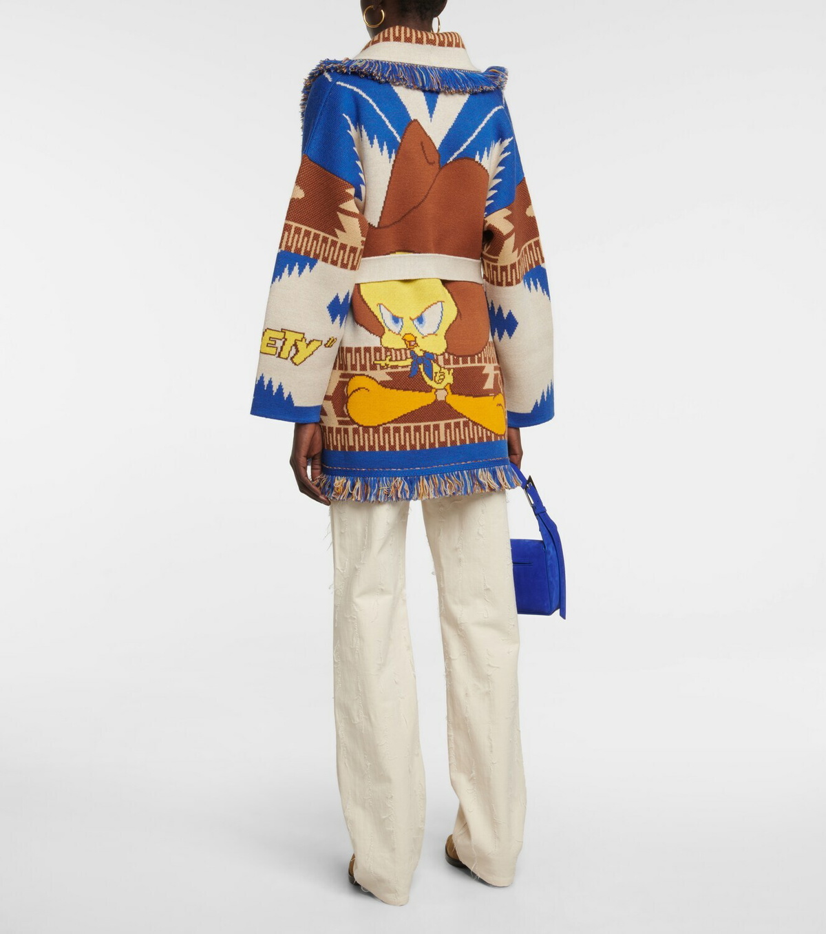 Alanui - x Looney Tunes Tweety Cowboy Icon wool jacquard cardigan