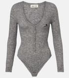 Shushu/Tong Logo wool-blend bodysuit