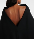 Ferragamo Belted caped midi dress