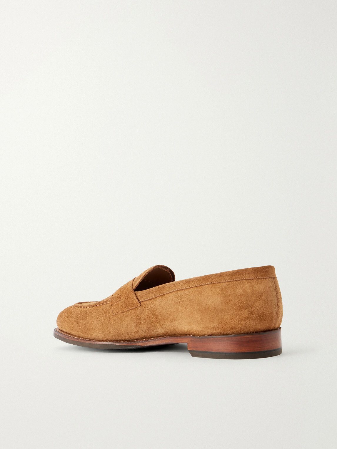 Grenson - Lloyd Suede Penny Loafers - Brown
