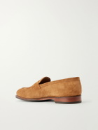 Grenson - Lloyd Suede Penny Loafers - Brown