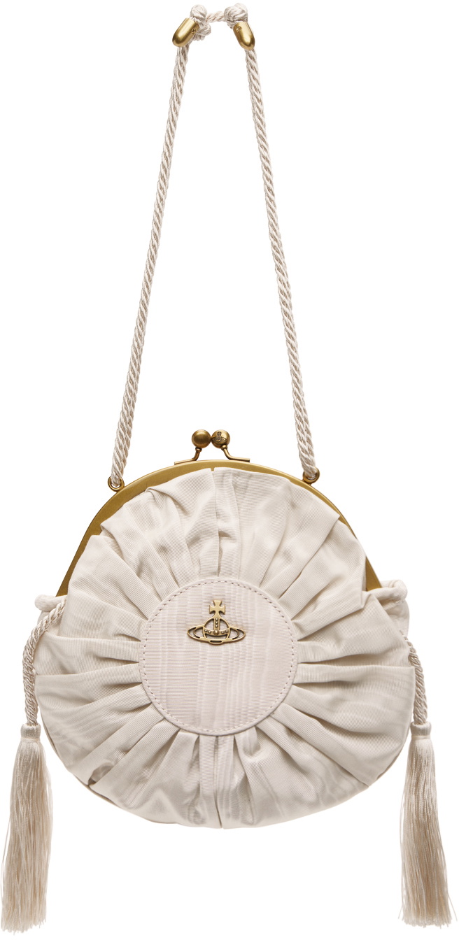 ハンドバッグ VIVIENNE WESTWOOD ROSIE BAG WITH SHOULDER STRAP Vivienne Westwood Off-White Rosie Circle Frame Crossbody Bag