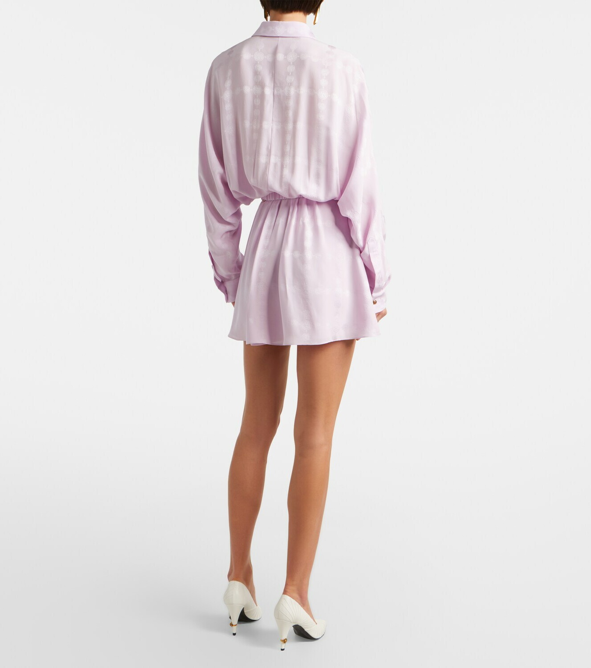 Versace Medusa silk crêpe satin shirt dress