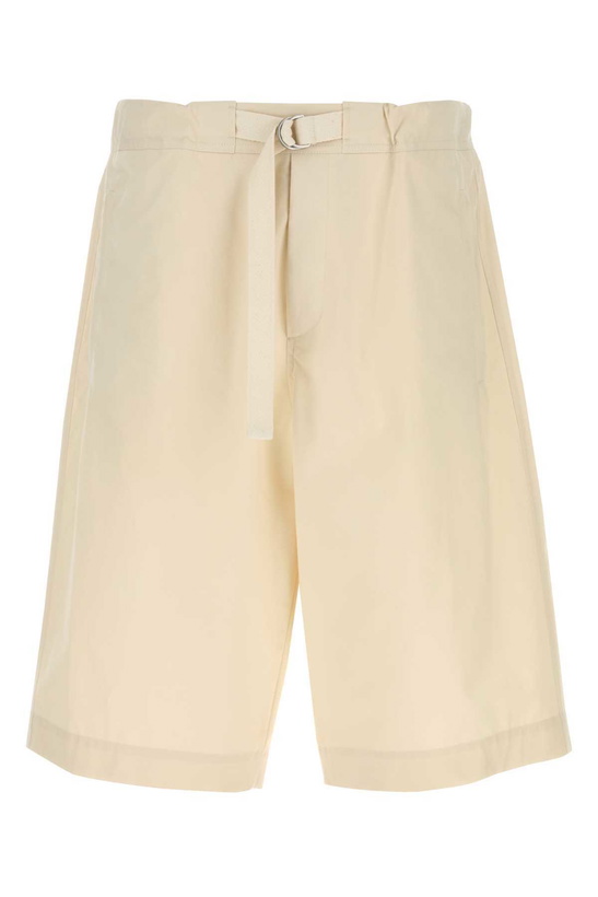 Photo: Jil Sander Ivory Cotton Bermuda Shorts