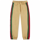 Gucci Men's Tape Sweat Pants in Camel Mix