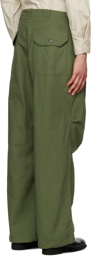 Engineered Garments Green Pleated Trousers