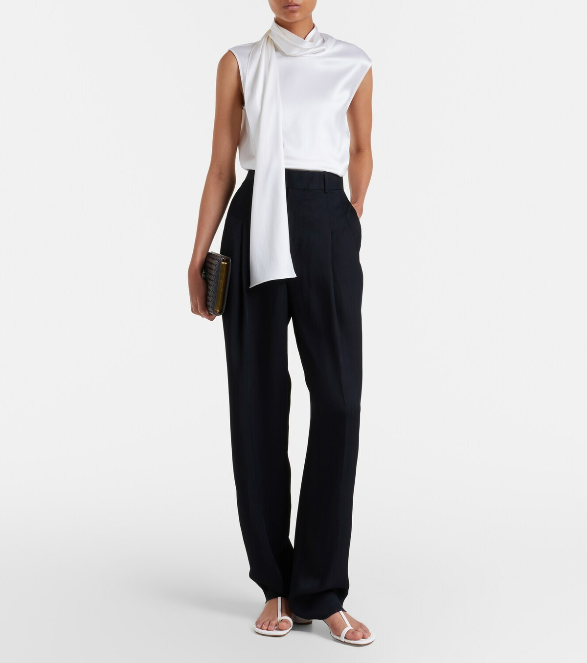 Bottega Veneta Livia Intrecciato leather thong sandals