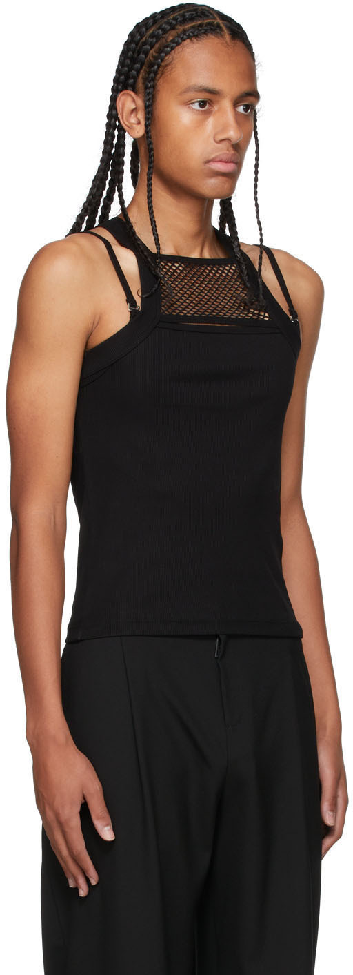 Dion Lee Black Mesh Holster Tank Top