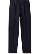 MR P. - Relaxed Cotton Elasticated Trousers - Blue