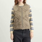 Story mfg. Women's Pluto Zip Up Padded Vest in Khaki