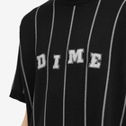 Dime Men's Striped Short Sleeve Knit in Black