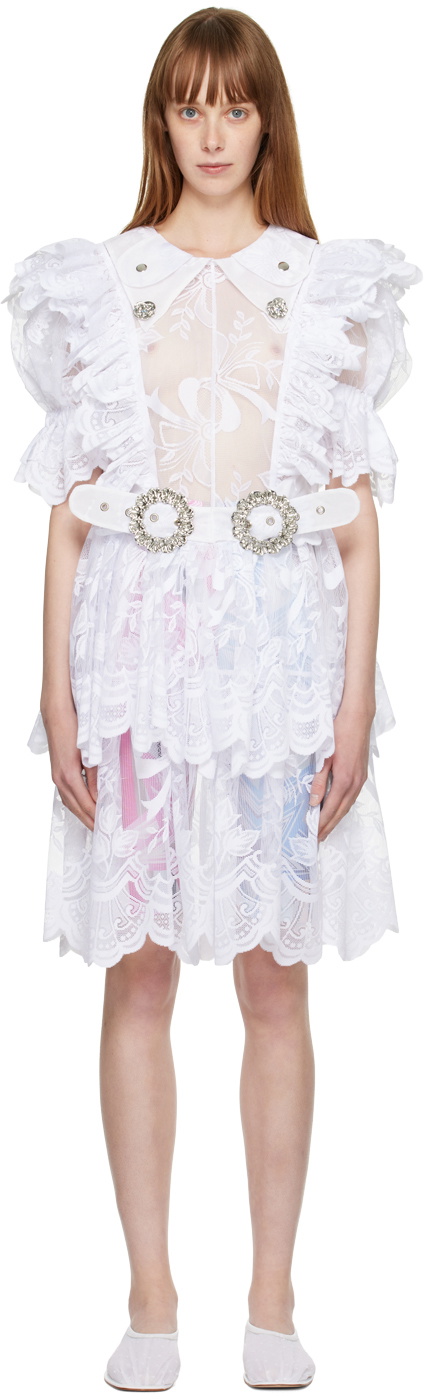 Chopova Lowena White Take-Off Midi Dress Chopova Lowena