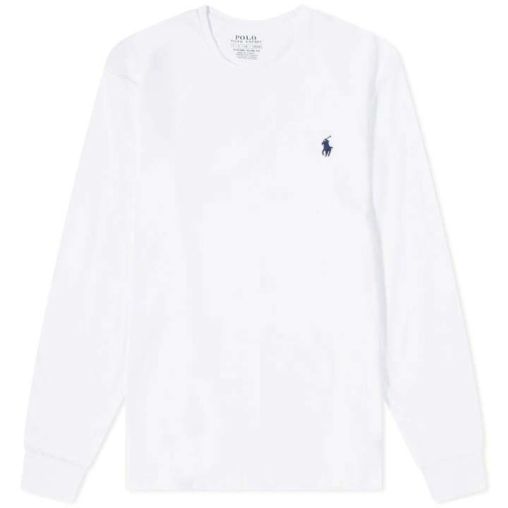 Photo: Polo Ralph Lauren Men's Long Sleeve Custom Fit T-Shirt in White