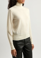 Forte_forte Roll-neck Wool Jumper Cream