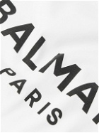 Balmain - Logo-Print Cotton-Jersey T-Shirt - White