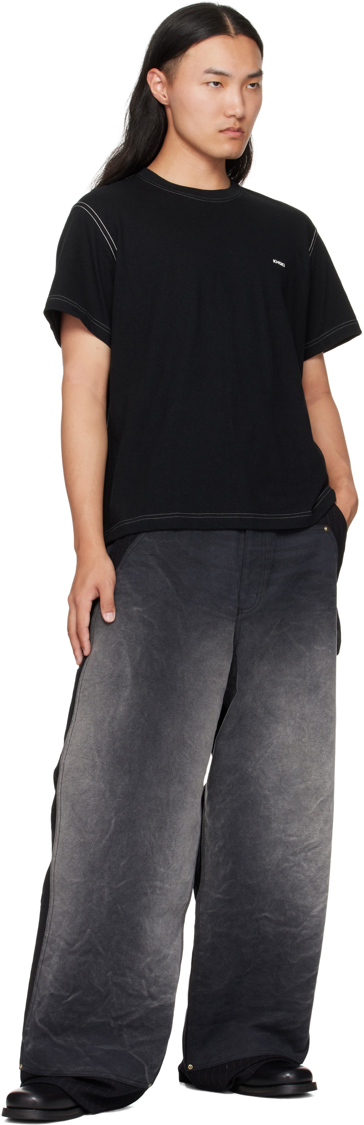 Khoki Black Printed T-shirt