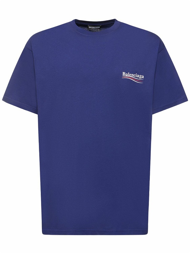 Photo: BALENCIAGA - Political Logo Cotton T-shirt