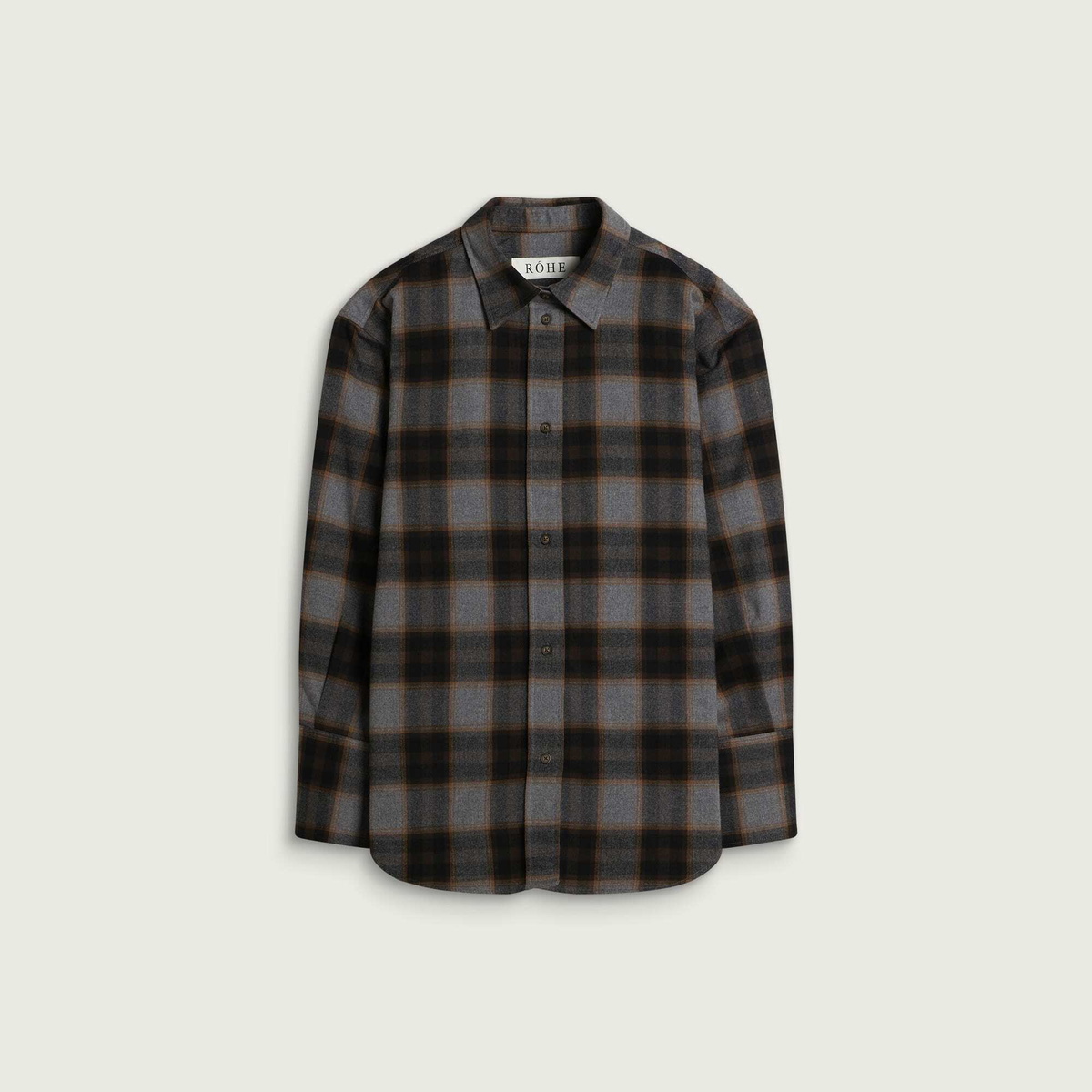 Róhe Women's Flannel Check Overshirt in Winter Check