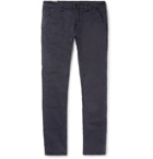 Nudie Jeans - Slim Adam Garment-Dyed Stretch Organic Cotton-Twill Trousers - Blue