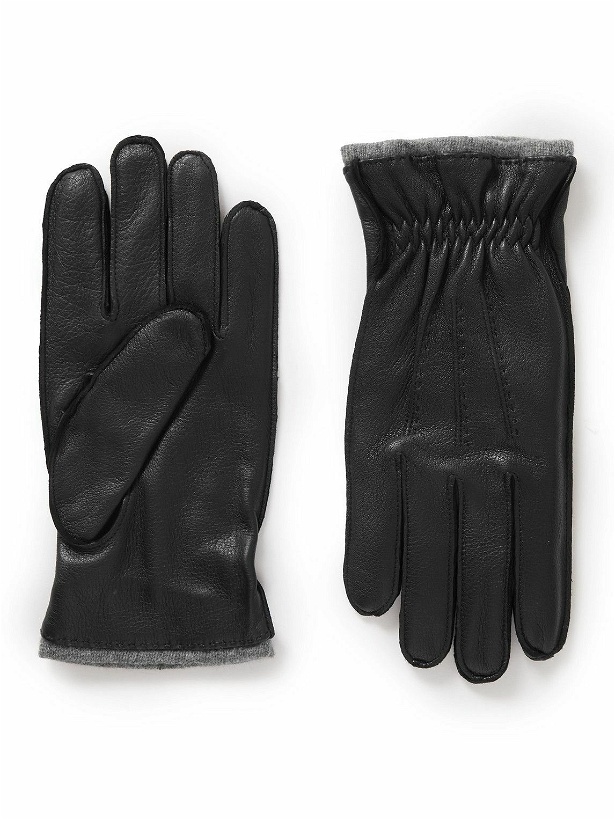Photo: Dents - Edington Cashmere-Lined Leather Gloves - Black
