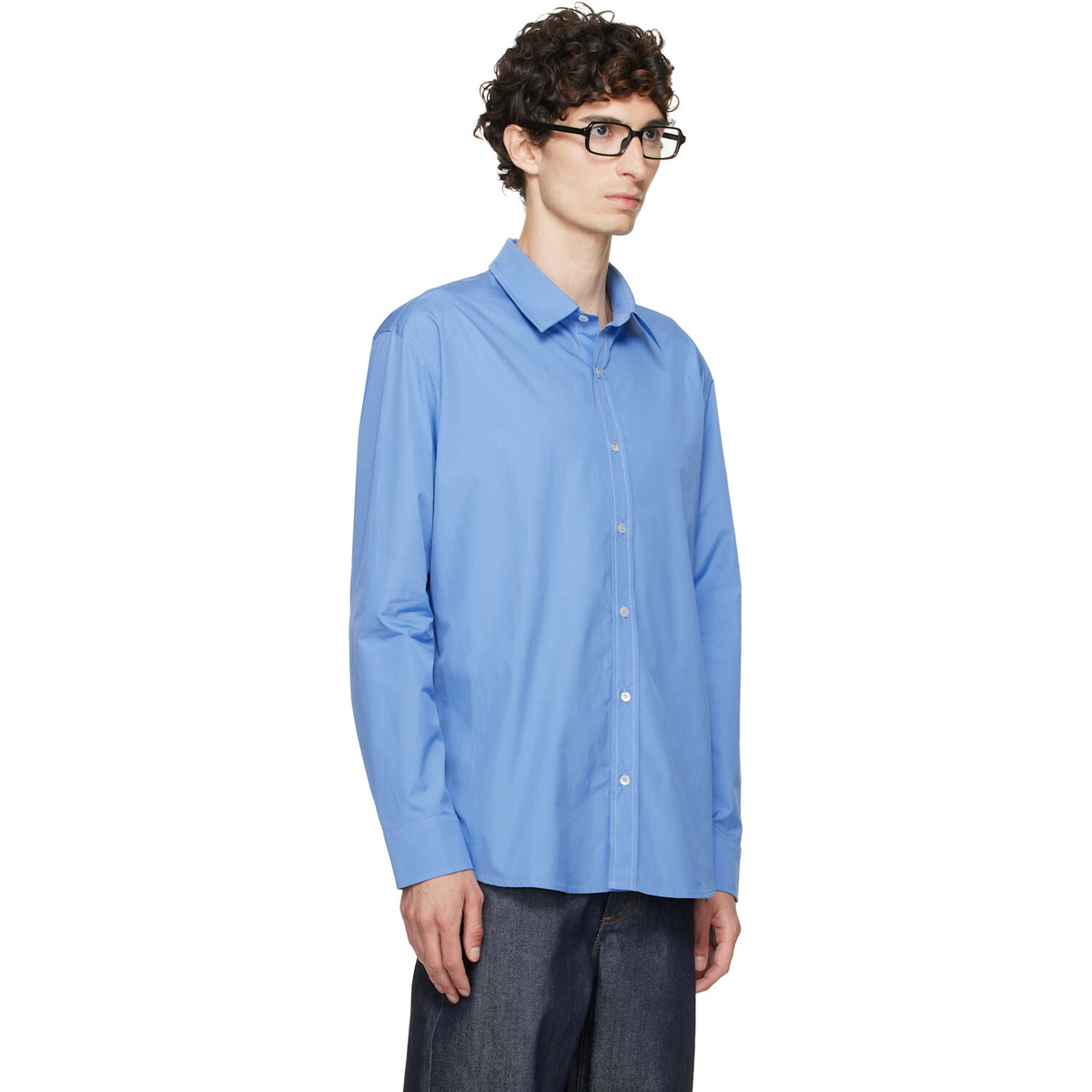 A.P.C. Blue Organic Cotton Shirt
