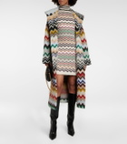 Missoni - Zig-zag knit wool-blend wrap coat