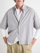 Studio Nicholson - Sanko Striped Cotton-Poplin Shirt - Gray