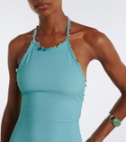 Christopher Esber Beach Quartz Halter embellished maxi dress