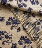 The House of Lyria Sharpei floral cotton and linen throw