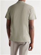 STÒFFA - Camp-Collar Cotton-Piqué Shirt - Brown